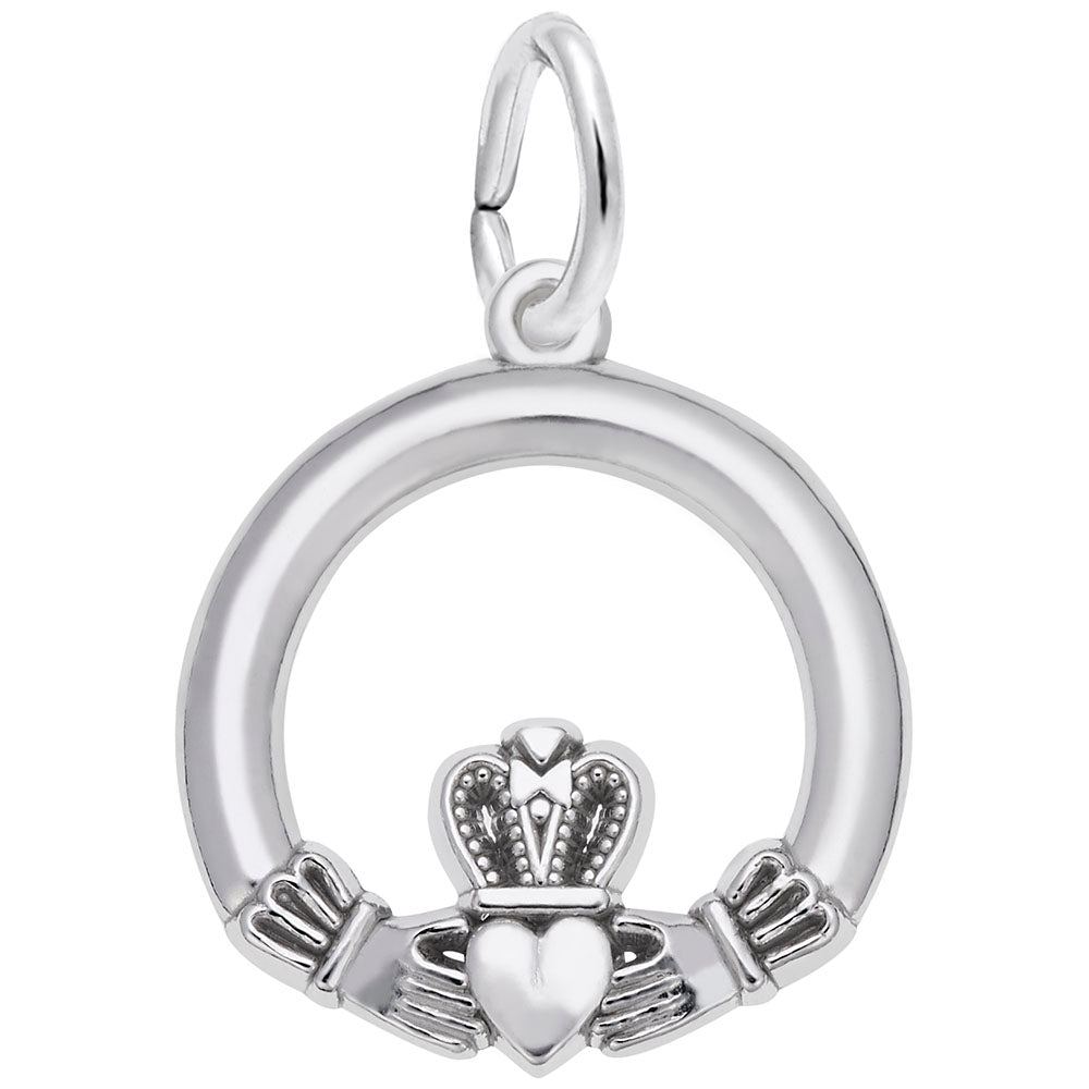Rembrandt Charms Petite Claddagh Charm Sterling Silver
