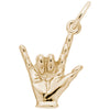 Rembrandt 14k Yellow Gold ''I Love You'' Sign Language Charm