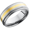 Lashbrook White & Yellow Titanium 8mm Men's Wedding Band