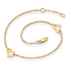 Quality Gold 14k Polished Heart Anklet 9-10