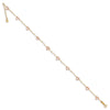 Quality Gold 14k Two Tone Adjustable Heart Anklet
