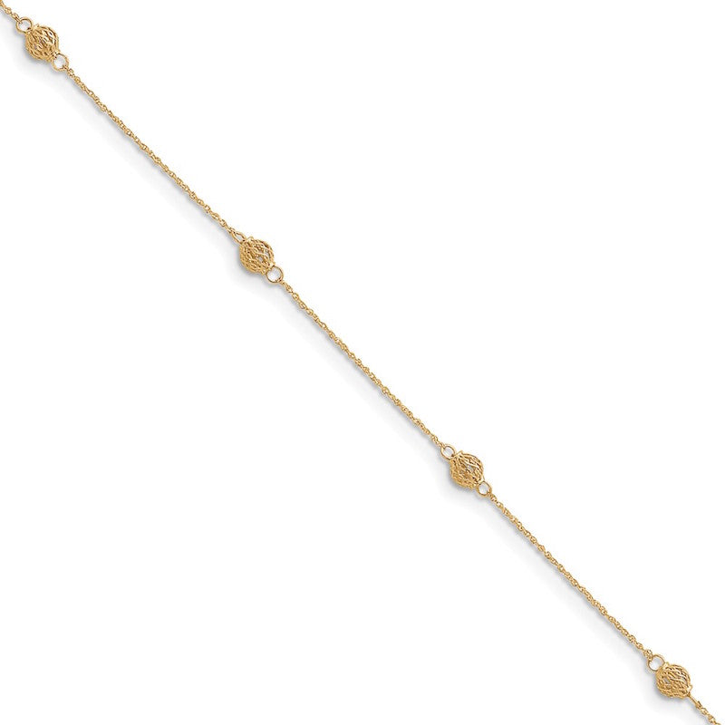 Quality Gold 14k Bead with Anklet