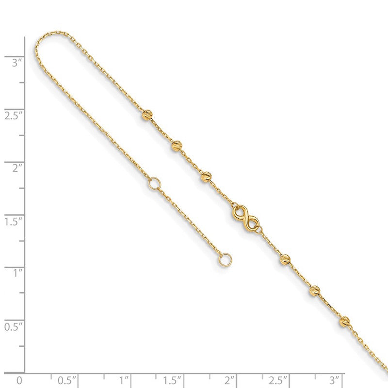 Quality Gold 14k Infinity Symbol Anklet