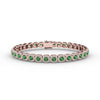 Fana Cushion Cut Emerald and Diamond Bracelet