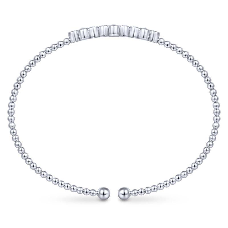 Gabriel & Co. 14k White Gold Bujukan Diamond Bangle Bracelet