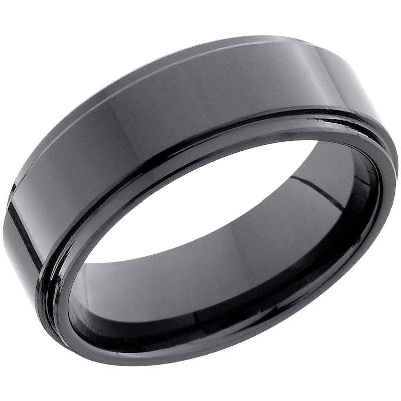 Lashbrook Black Tungsten 8mm Men's Wedding Band