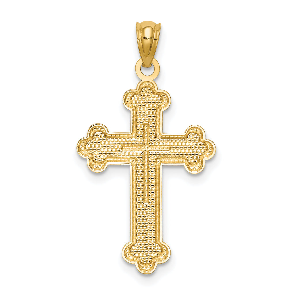 Quality Gold 14k Budded Cross Pendant