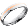 Lashbrook Rose & White Cobalt Chrome 4mm Men's Wedding Band