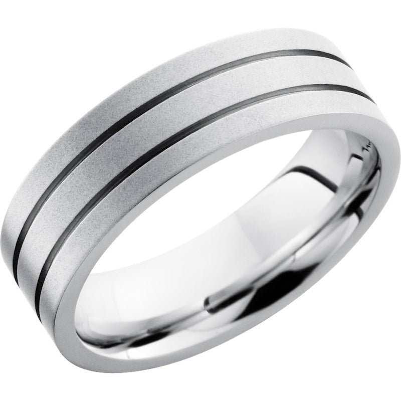 Lashbrook Cobalt Chrome 7mm Men's Wedding Band