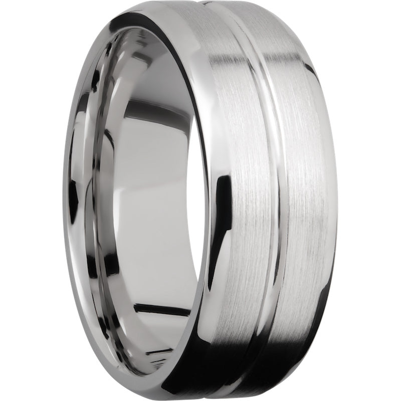 Lashbrook Cobalt Chrome 8mm Men's Wedding Band