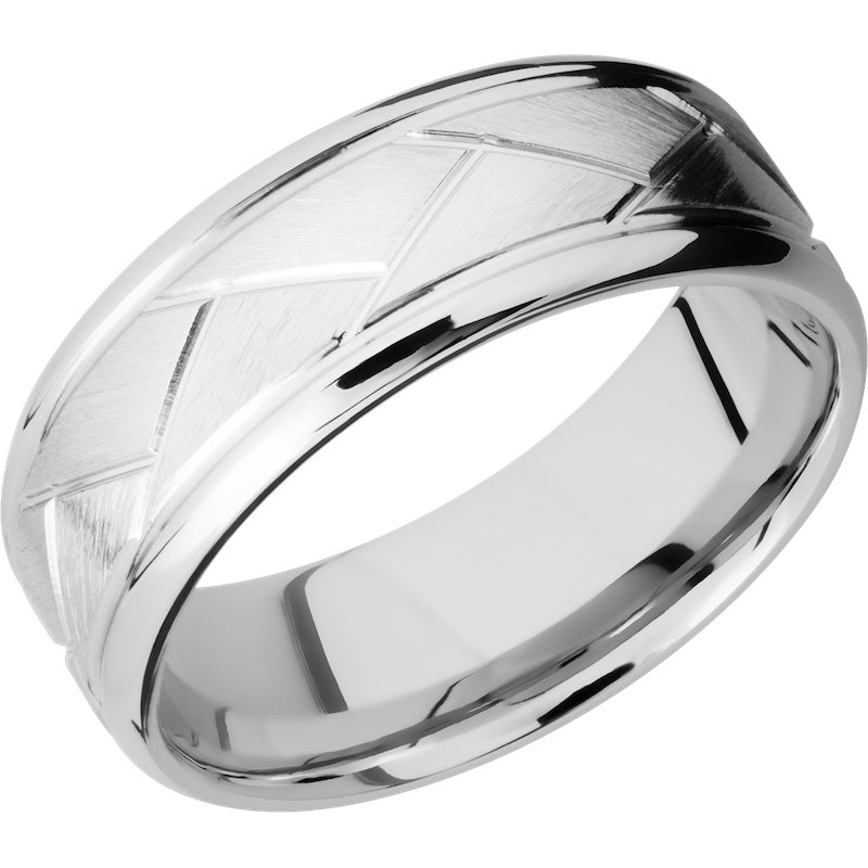 Lashbrook Cobalt Chrome 8mm Men's Wedding Band