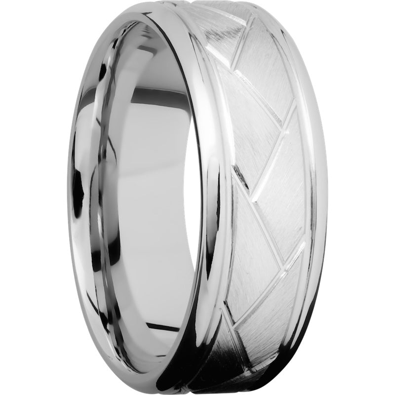 Lashbrook Cobalt Chrome 8mm Men's Wedding Band