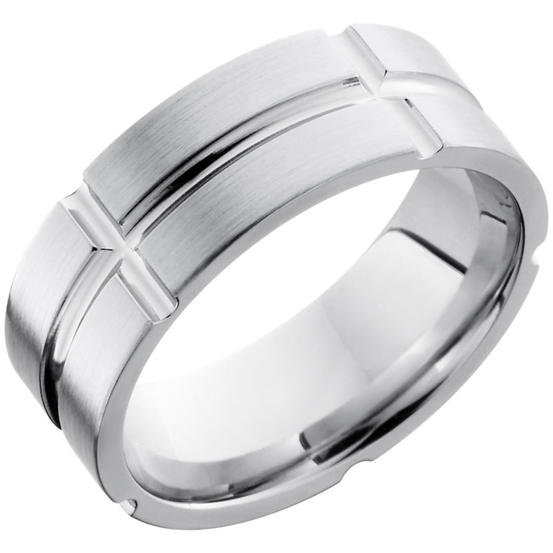 Lashbrook Cobalt Chrome 8mm Men's Wedding Band