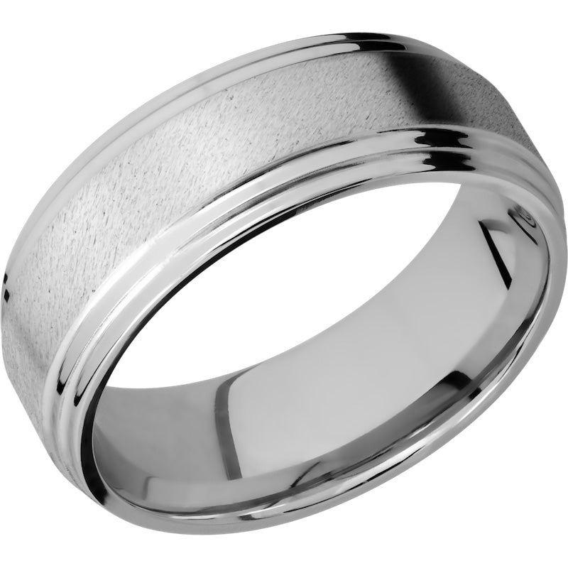 Lashbrook Cobalt Chrome 8mm Men's Wedding Band