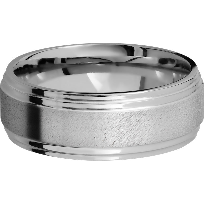 Lashbrook Cobalt Chrome 8mm Men's Wedding Band