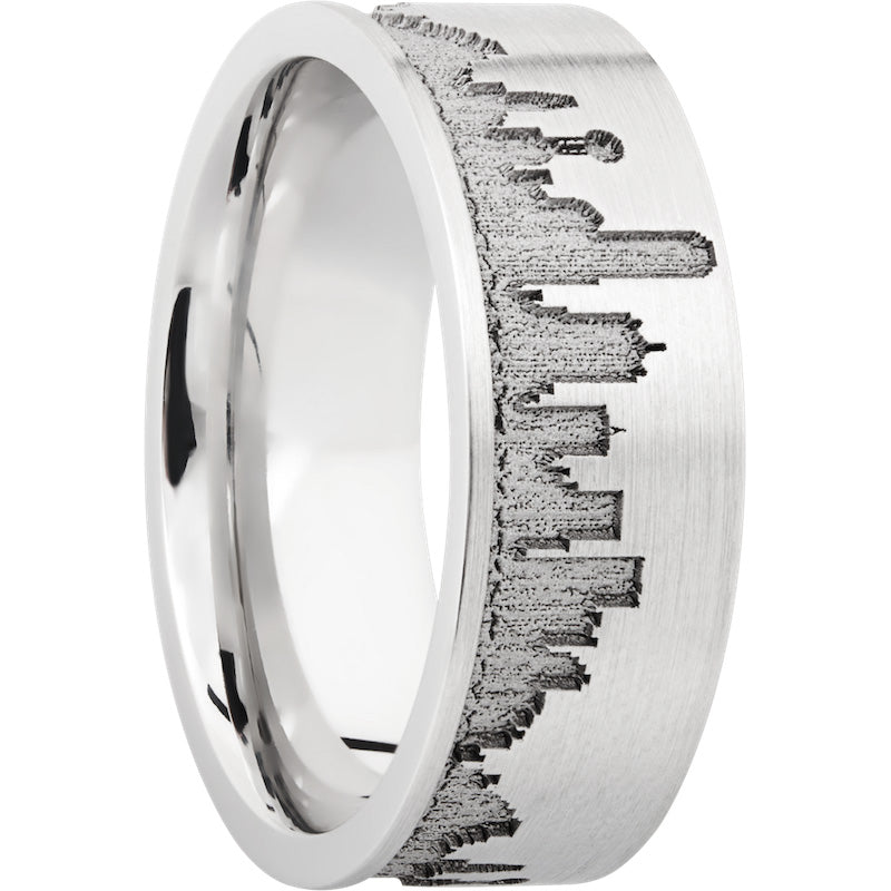 Lashbrook Cobalt Chrome 8mm Men's Wedding Band