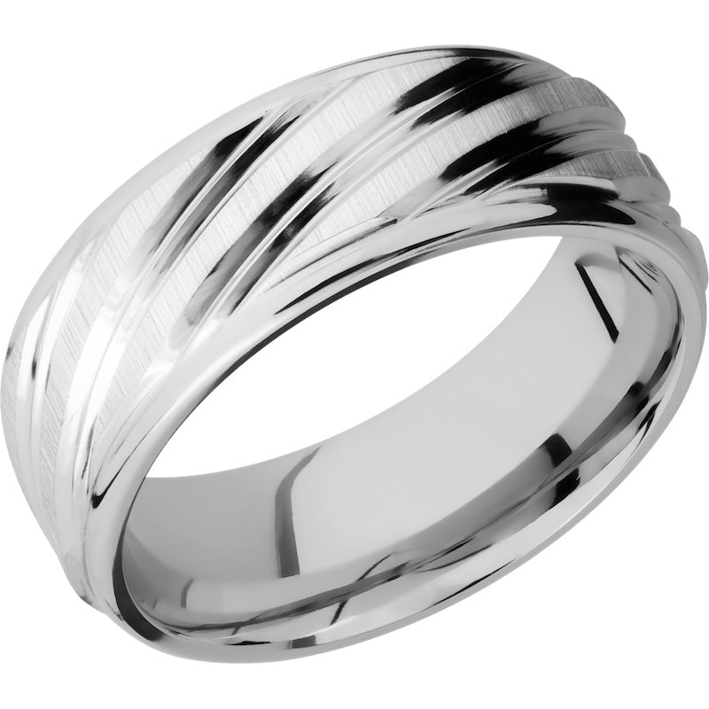 Lashbrook Cobalt Chrome 8mm Men's Wedding Band