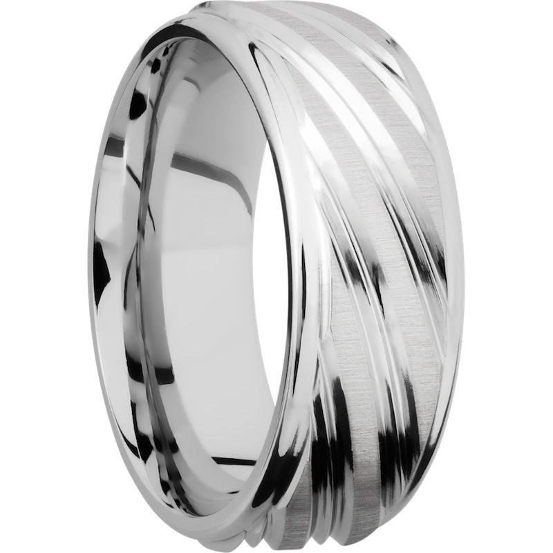 Lashbrook Cobalt Chrome 8mm Men's Wedding Band