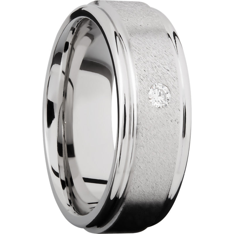 Lashbrook Cobalt Chrome 8mm Men's Wedding Band