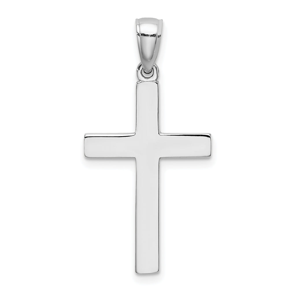 Quality Gold 14k White Gold Cross Pendant