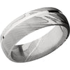 Lashbrook Black & White Damascus Steel 7mm Men's Wedding Band