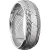 Lashbrook Black & White Damascus Steel Meteorite 7mm Men's Wedding Band