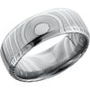 Lashbrook Black & White Damascus Steel 8mm Men's Wedding Band