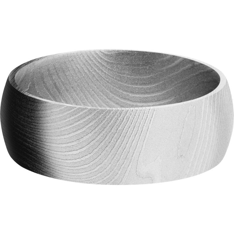 Lashbrook White Damascus Steel 8mm Men's Wedding Band