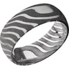 Lashbrook Black & White Damascus Steel 8mm Men's Wedding Band