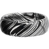 Lashbrook Black & White Damascus Steel 8mm Men's Wedding Band