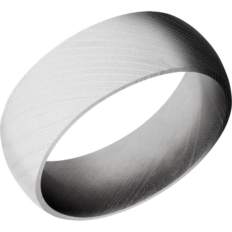 Lashbrook White Damascus Steel 8mm Men's Wedding Band