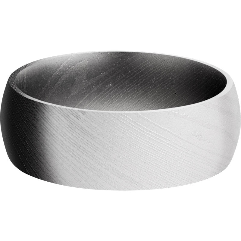 Lashbrook White Damascus Steel 8mm Men's Wedding Band