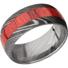 Lashbrook Black & White Damascus Steel Hardwood 9mm Men's Wedding Band