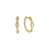 Gabriel & Co. 14k Yellow Gold Hampton Diamond Huggie Earrings