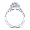 Gabriel & Co. 14k White Gold Contemporary Halo Engagement Ring