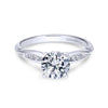 Gabriel & Co. 14k White Gold Contemporary Straight Engagement Ring