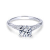 Gabriel & Co. 14k White Gold Contemporary Straight Engagement Ring