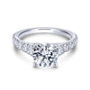 Gabriel & Co. 14k White Gold Contemporary Straight Engagement Ring