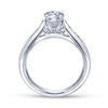 Gabriel & Co. 14k White Gold Contemporary Straight Engagement Ring