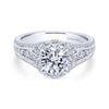 Gabriel & Co. 14k White Gold Entwined Halo Engagement Ring