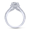 Gabriel & Co. 14k White Gold Entwined Halo Engagement Ring