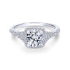 Gabriel & Co. 14k White Gold Entwined Halo Engagement Ring