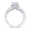 Gabriel & Co. 14k White Gold Entwined Halo Engagement Ring