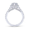 Gabriel & Co. 14k White Gold Entwined Halo Engagement Ring