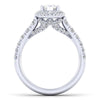 Gabriel & Co. 14k White Gold Entwined Halo Engagement Ring