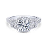 Gabriel & Co. 14k White Gold Entwined Halo Engagement Ring