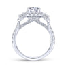 Gabriel & Co. 14k White Gold Entwined Halo Engagement Ring