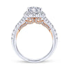 Gabriel & Co. 14k Two Tone Gold Blush Halo Engagement Ring