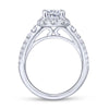 Gabriel & Co. 14k White Gold Contemporary Halo Engagement Ring