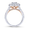 Gabriel & Co. 14k Two Tone Gold Embrace Double Halo Engagement Ring